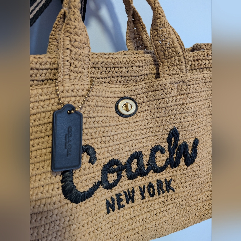 Coach Straw Cargo Tote - Picture 4 of 7